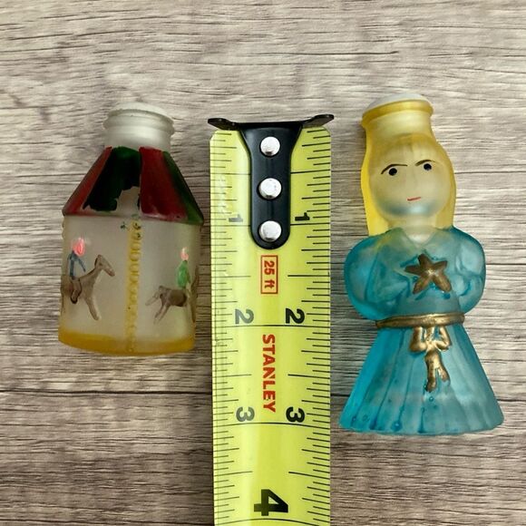 Vintage Frosted Glass Christmas Light Covers Lillian Vernon - Set of 6 - Picture 9 of 12